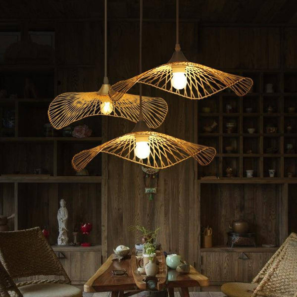 Lustre en bambou japonais Saucer.getenvoi(JSON.stringify({ title: "Suspension japonaise Saucer en bambou" })) | Marco Lucetti