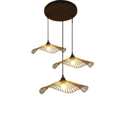Lustre en bambou japonais Saucer.getenvoi(JSON.stringify({ title: "Suspension japonaise Saucer en bambou" })) | Marco Lucetti 35cm (3 lampes)