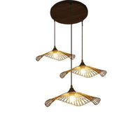 Lustre en bambou japonais Saucer.getenvoi(JSON.stringify({ title: "Suspension japonaise Saucer en bambou" })) | Marco Lucetti 45cm (3 lampes)