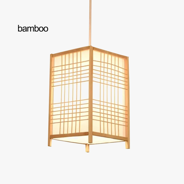 Suspension nordique en bambou contemporain