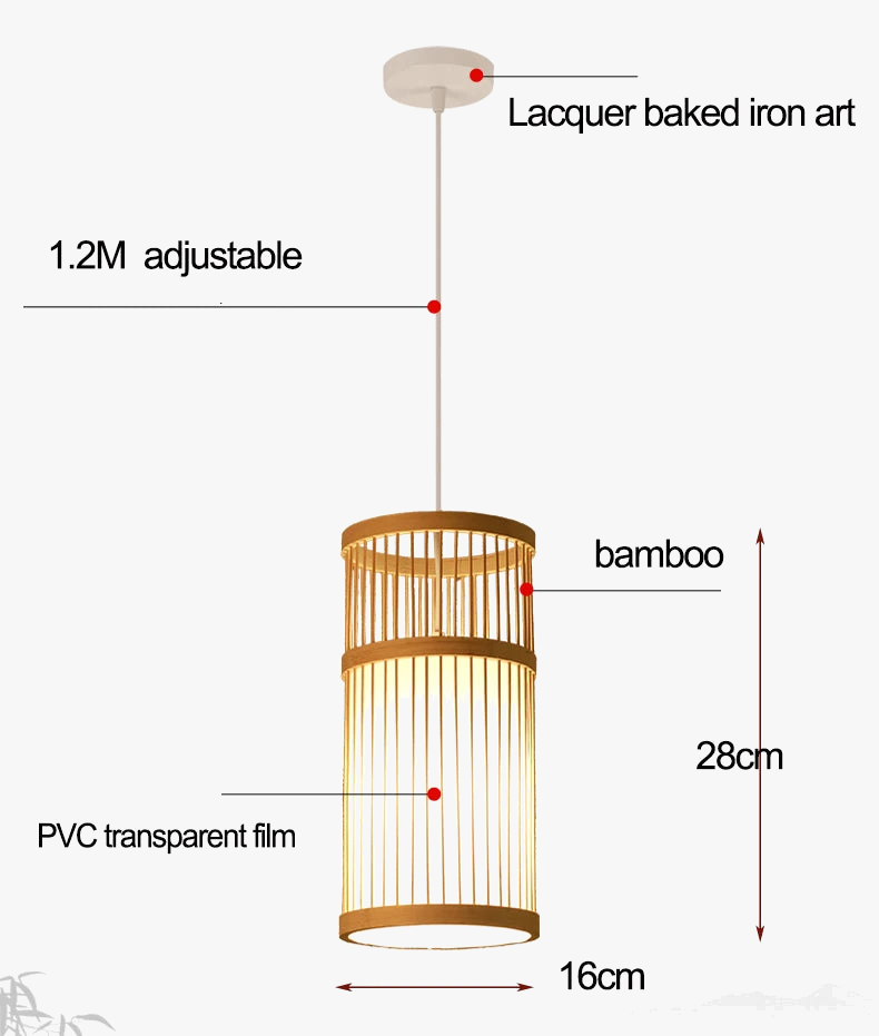 Suspension nordique en bambou contemporain