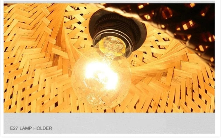 Lustre en bambou tissé à la main - Décor rétro pour salle à manger | Marco Lucetti