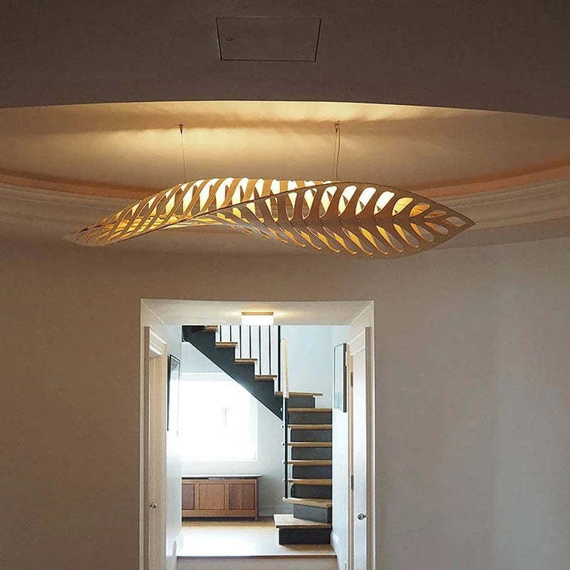 Lustre en bois à chevrons : Art moderne et design | Marco Lucetti