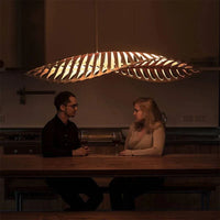 Lustre en bois à chevrons : Art moderne et design | Marco Lucetti