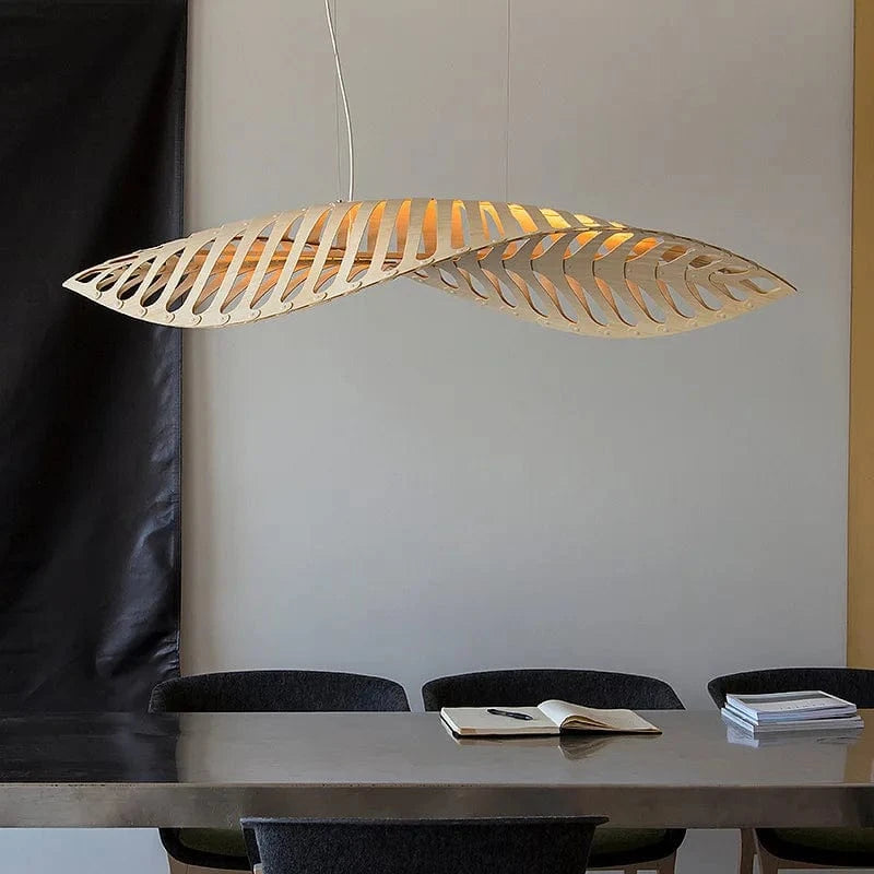 Lustre en bois à chevrons : Art moderne et design | Marco Lucetti