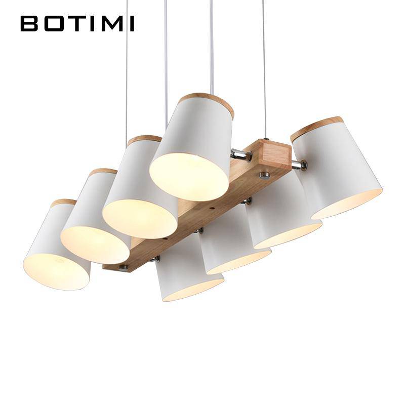 Lustre en bois avec abat-jour métal ajustable - Collection Dining | Marco Lucetti