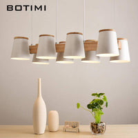 Lustre en bois avec abat-jour métal ajustable - Collection Dining | Marco Lucetti