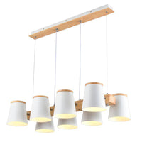 Lustre en bois avec abat-jour métal ajustable - Collection Dining | Marco Lucetti