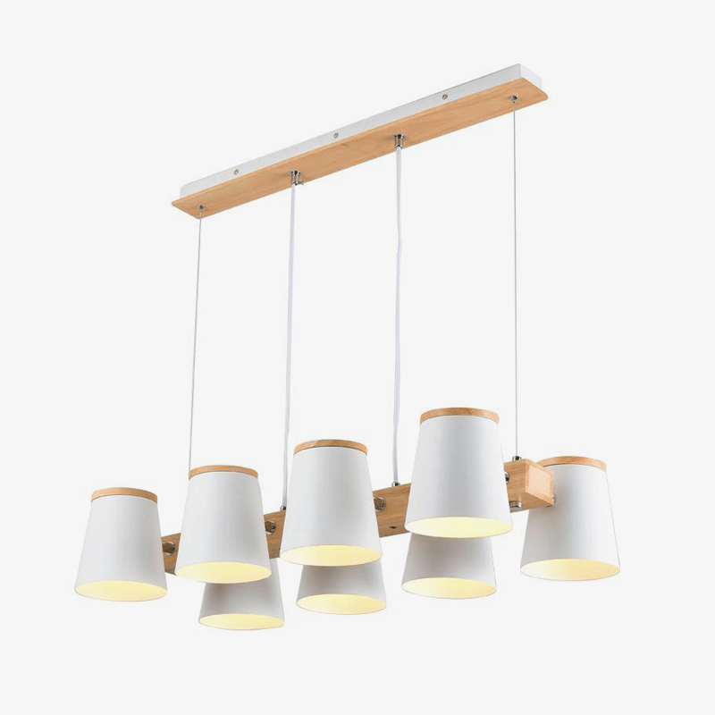 Lustre en bois avec abat-jour métal ajustable - Collection Dining | Marco Lucetti