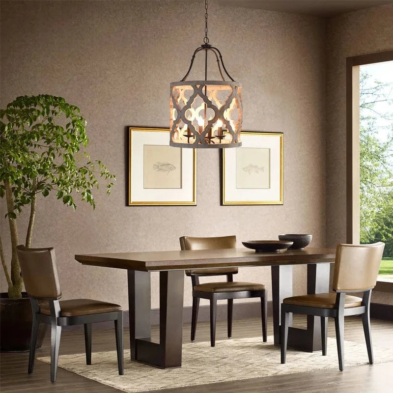 Lustre en bois créatif américain rural pour boutiques et restaurants - Collection RustiWood | Marco Lucetti