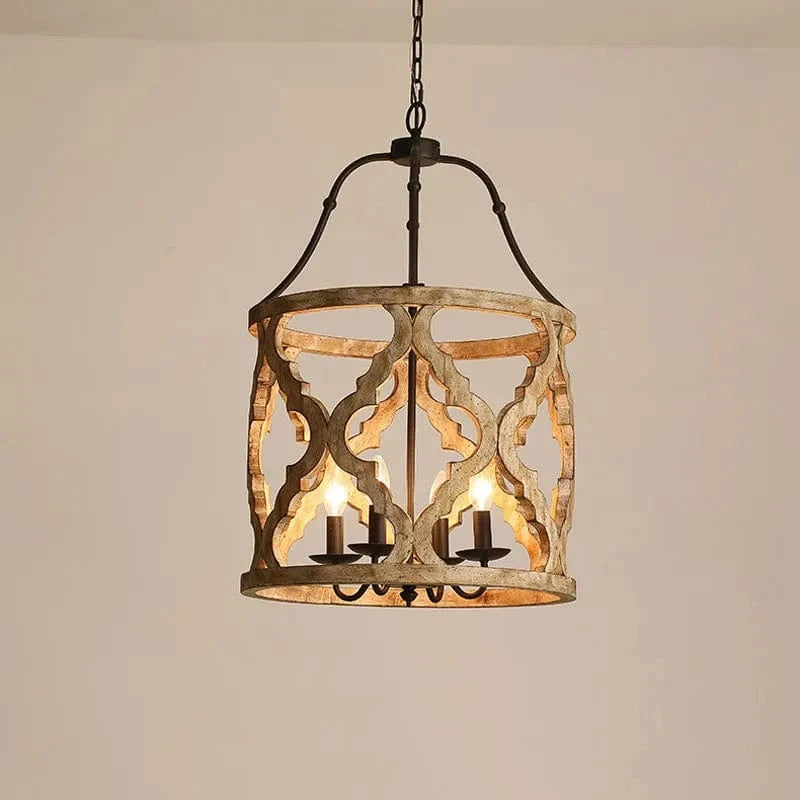 Lustre en bois créatif américain rural pour boutiques et restaurants - Collection RustiWood | Marco Lucetti