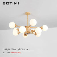 Lustre en Bois et Verre LED pour Salle à Manger et Hall | Marco Lucetti 10 Lumière-LED2Couleur