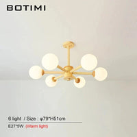 Lustre en Bois et Verre LED pour Salle à Manger et Hall | Marco Lucetti 6 Lumière-ChaudLumière