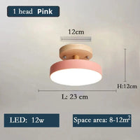 Lustre en bois LED de style nordique pour toutes les pièces | Marco Lucetti 1 tête rose