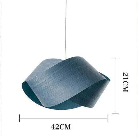 Lustre en bois LED moderne pour un éclairage intérieur chic | Marco Lucetti Bleu A