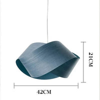 Lustre en bois LED moderne pour un éclairage intérieur chic | Marco Lucetti Bleu A