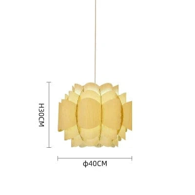 Lustre en bois LED moderne pour un éclairage intérieur chic | Marco Lucetti D 40CM