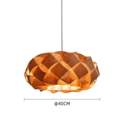 Lustre en bois LED moderne pour un éclairage intérieur chic | Marco Lucetti F 40CM