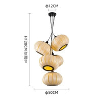 Lustre en bois LED moderne pour un éclairage intérieur chic | Marco Lucetti H 50CM