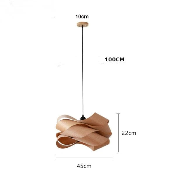 Lustre en bois LED moderne pour un éclairage intérieur chic | Marco Lucetti Noyer B 45CM