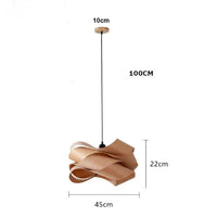 Lustre en bois LED moderne pour un éclairage intérieur chic | Marco Lucetti Noyer B 45CM