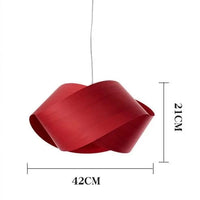 Lustre en bois LED moderne pour un éclairage intérieur chic | Marco Lucetti Rouge A
