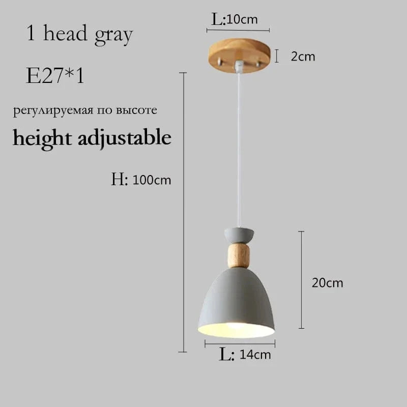 Lustre en bois massif moderne pour plafond d'hôtel | Marco Lucetti Gris 1