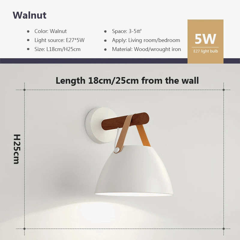 Lustre en bois nordique pour salon avec ampoule E27 | Marco Lucetti