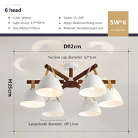 Lustre en bois nordique pour salon avec ampoule E27 | Marco Lucetti B6D / Sans ampoule