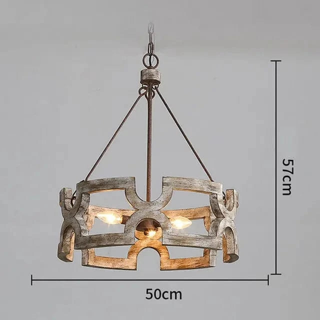 Lustre en bois RusticTouch | Marco Lucetti Ancienne couleur