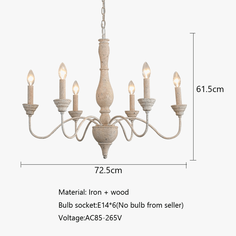 Lustre en bois style Américain Vintage pour salon, salle à manger, chambre, café ou magasin de vêtements | Marco Lucetti