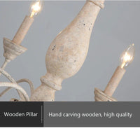 Lustre en bois style Américain Vintage pour salon, salle à manger, chambre, café ou magasin de vêtements | Marco Lucetti