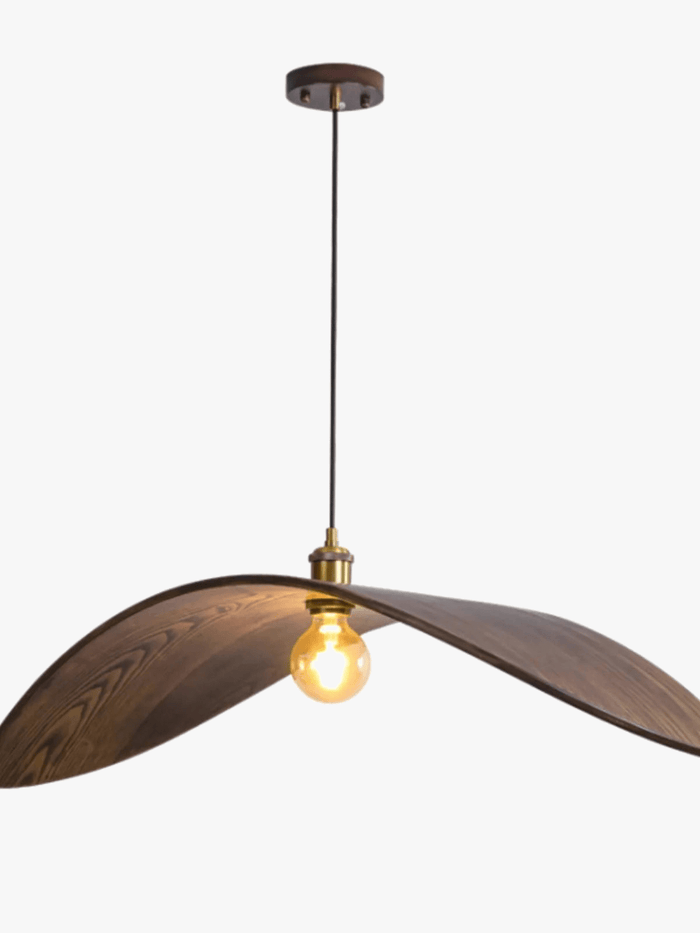 Lustre en bois vintage Wabi Sabi - Éclairage LED chinois Zen pour salon de thé et salle à manger | Marco Lucetti