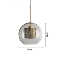 Lustre en boule de verre industriel rétro pour loft, hôtel et restaurant. | Marco Lucetti Coppe sphérique 30cm