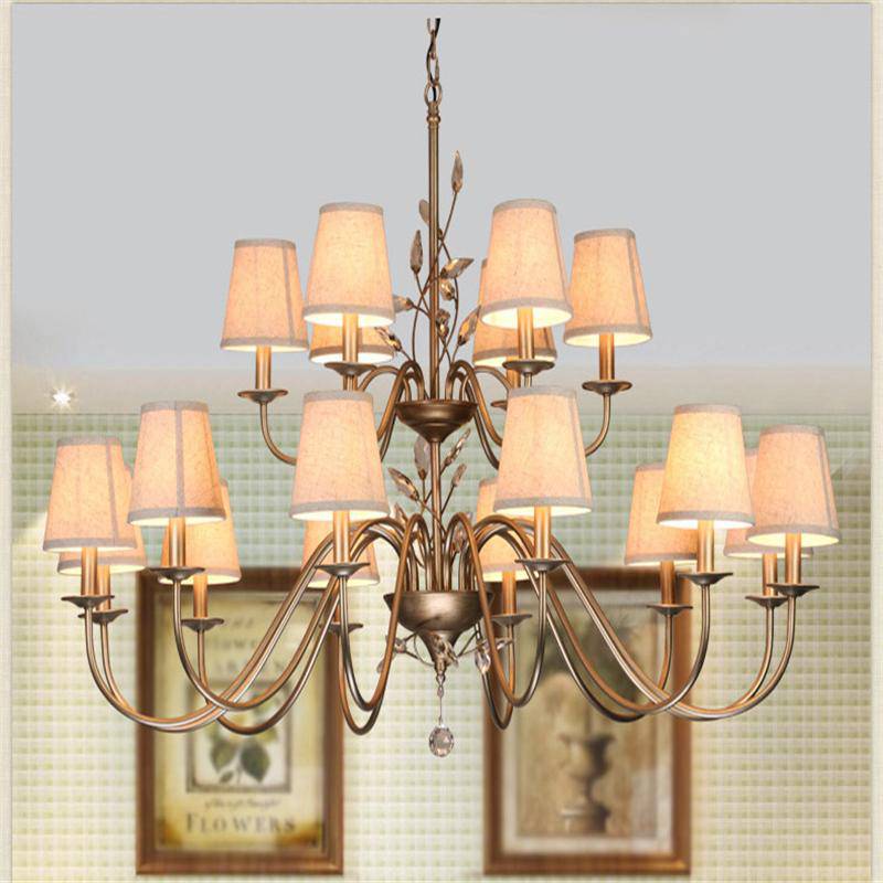 Lustre en chandelier Art Deco avec Abat-jour | Marco Lucetti
