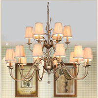 Lustre en chandelier Art Deco avec Abat-jour | Marco Lucetti