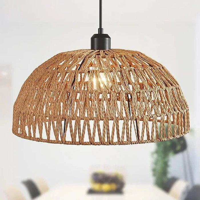 Lustre en corde de chanvre de style japonais - Élegance Japonaise | Marco Lucetti