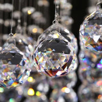 Lustre en cristal carré encastré pour salon de luxe : Lustres en cristal suspension LED de haute qualité | Marco Lucetti