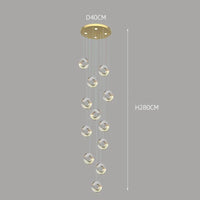 Lustre en cristal de décoration pour une maison contemporaine | Marco Lucetti 12 têtes / Gradation à distance RC