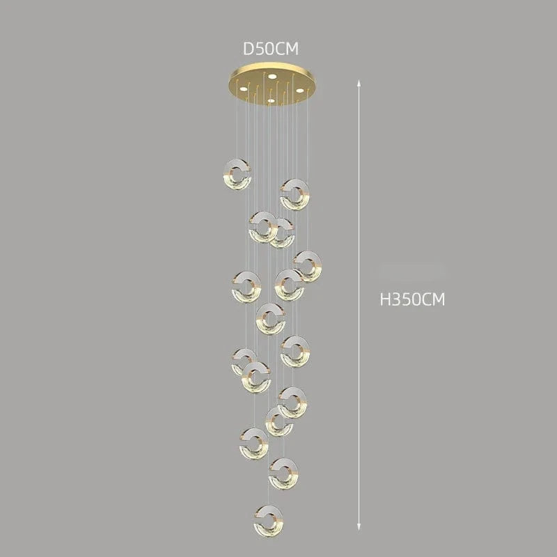 Lustre en cristal de décoration pour une maison contemporaine | Marco Lucetti 16 têtes / Gradation à distance RC