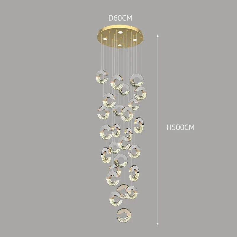 Lustre en cristal de décoration pour une maison contemporaine | Marco Lucetti 26 têtes / Gradation à distance RC