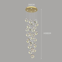 Lustre en cristal de décoration pour une maison contemporaine | Marco Lucetti 26 têtes / Gradation à distance RC