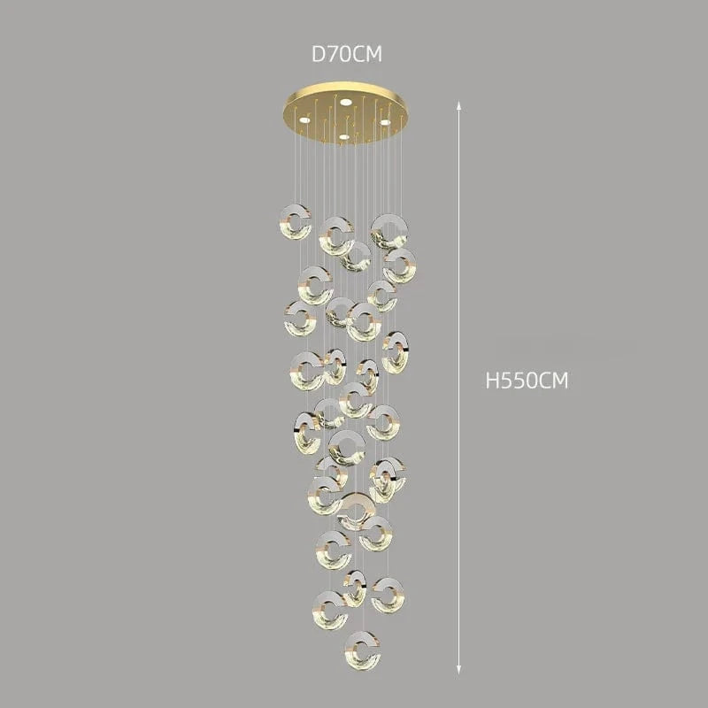 Lustre en cristal de décoration pour une maison contemporaine | Marco Lucetti 30 têtes / Gradation à distance RC