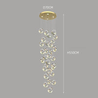 Lustre en cristal de décoration pour une maison contemporaine | Marco Lucetti 30 têtes / Gradation à distance RC