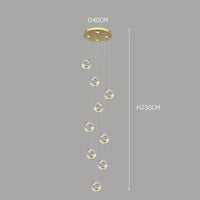 Lustre en cristal de décoration pour une maison contemporaine | Marco Lucetti 9 têtes / Gradation à distance RC