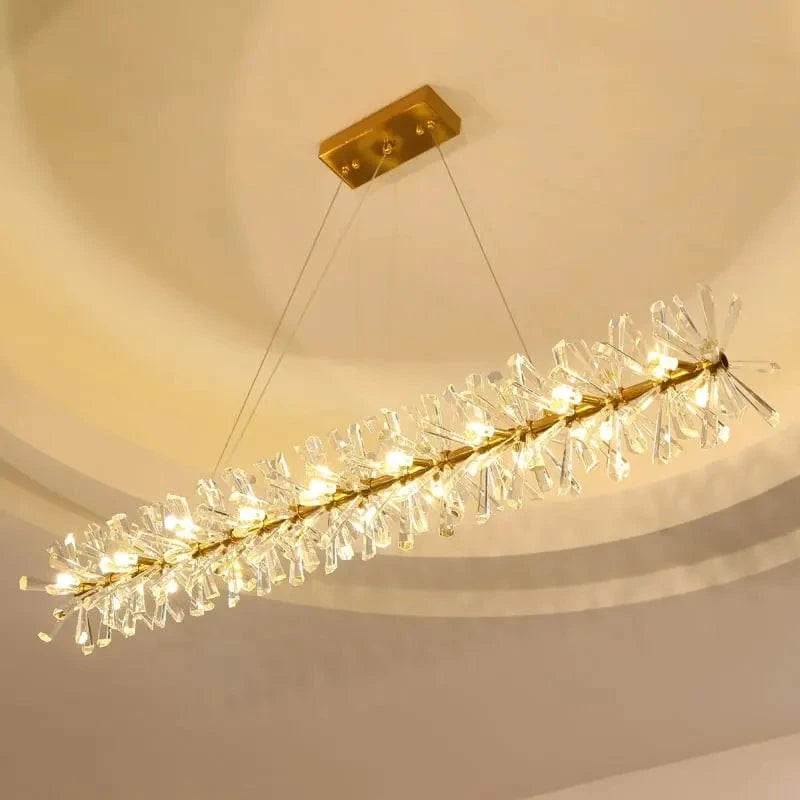 Lustre en cristal de fleur moderne luxe Suspension LED pour salon 60 80 100 cm anneaux suspendus | Marco Lucetti