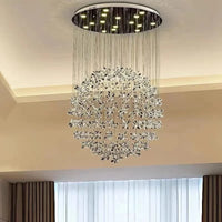Lustre en cristal de luxe pour salon et chambre, plafonnier moderne circulaire LED | Marco Lucetti
