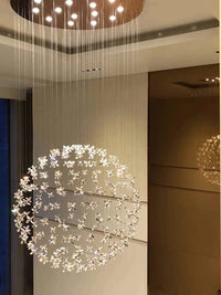 Lustre en cristal de luxe pour salon et chambre, plafonnier moderne circulaire LED | Marco Lucetti
