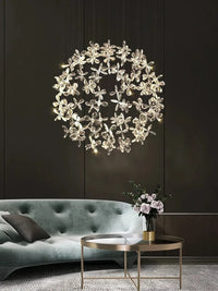 Lustre en cristal de luxe pour salon et chambre, plafonnier moderne circulaire LED | Marco Lucetti