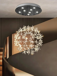 Lustre en cristal de luxe pour salon et chambre, plafonnier moderne circulaire LED | Marco Lucetti